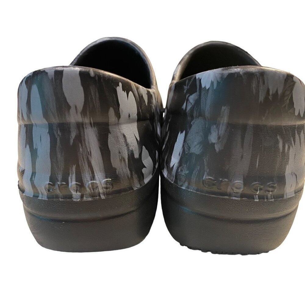 CROCS Women's "Neria Pro II"  Clogs  Floral Black / White #205385 Size 8 - Picture 8 of 9